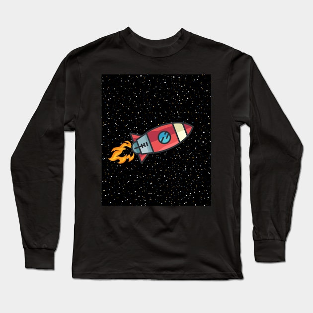 Rocket Ship Long Sleeve T-Shirt by stadia-60-west